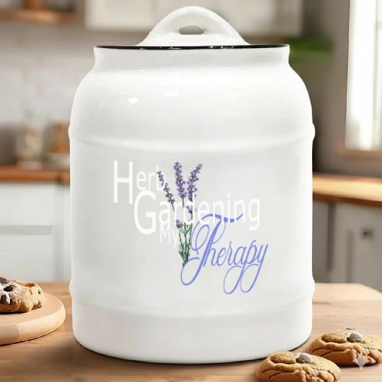 Herb Gardening my Therapy Ceramic Cookie Jars