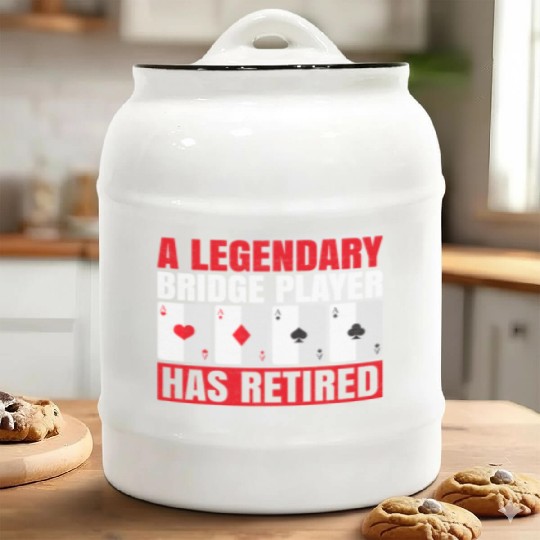 Bridge Quote for a Retired Bridge Player Ceramic Cookie Jars