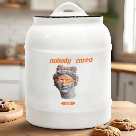 Statue Nobody Cares Streetwear Ceramic Cookie Jars