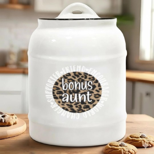 Bonus Aunt Bonus Auntie Step Aunt Appreciation Ceramic Cookie Jars