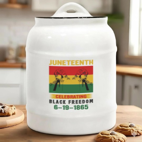 Juneteenth Black History Day Pride Gift Ceramic Cookie Jars