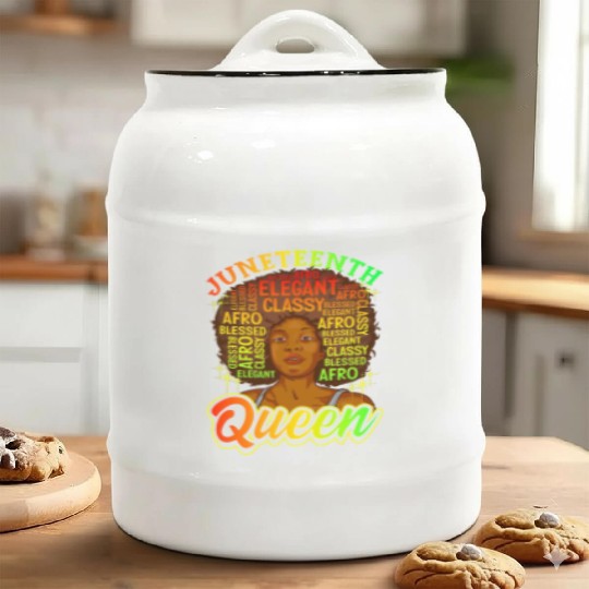 Juneteenth Black History Day Pride Gift Ceramic Cookie Jars