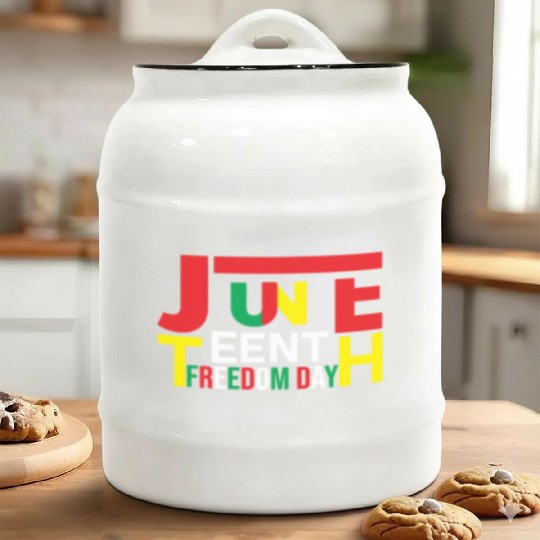 Juneteenth Black History Day Pride Gift Ceramic Cookie Jars