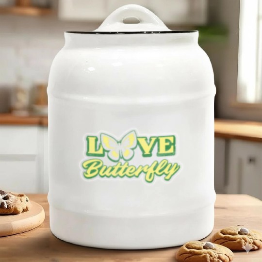 Insect Pattern Sweet Ceramic Cookie Jars