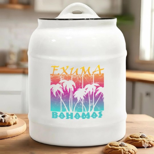 Exuma Bahamas Ceramic Cookie Jars