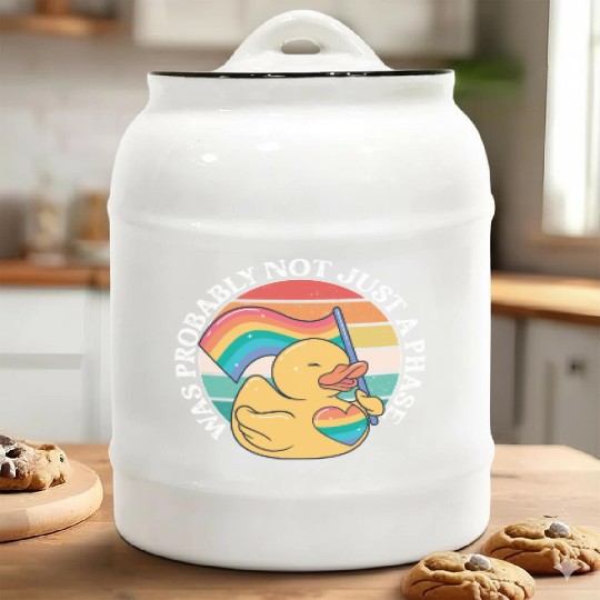 LGBTQ Duck Was Probably Not Just A Phase Pride Ceramic Cookie Jars