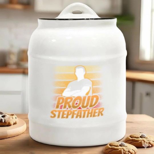 Proud Stepfather Fathers Day Step Dad Stepdad Ceramic Cookie Jars