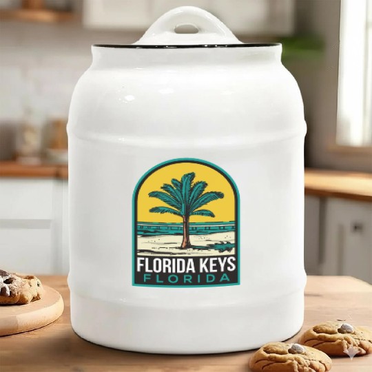 Florida Keys Vintage Beach Ceramic Cookie Jars