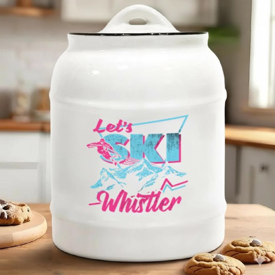 Whistler 80S 90S Retro Ski Vintage Ceramic Cookie Jars