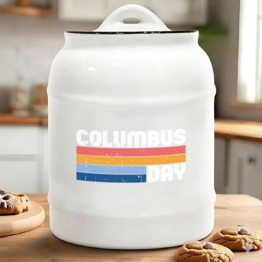 Columbus Day Italian Pride Ceramic Cookie Jars
