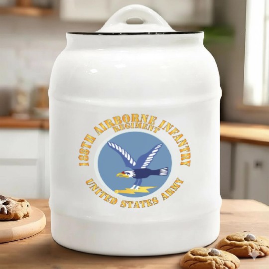 Army 188th Airborne Infantry Regiment SSI X 300 Ceramic Cookie Jars