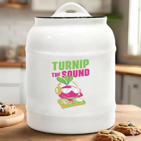 Music Turnip Party Music Lover Vegetable Ceramic Cookie Jars