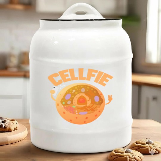 Microbiology Biology Teacher - Cellfie Biology Ceramic Cookie Jars