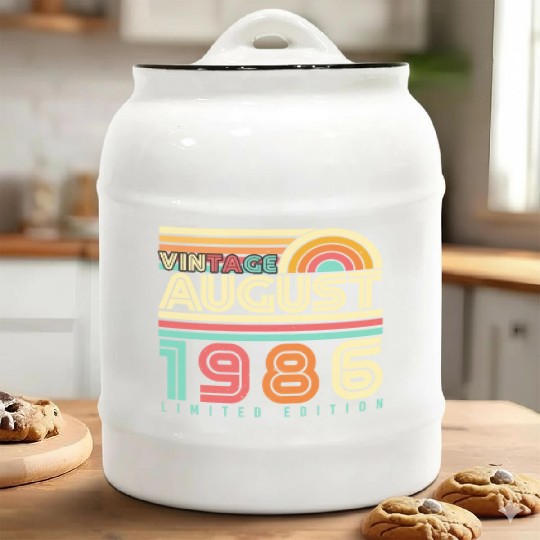 August 1986 Retro Ceramic Cookie Jars