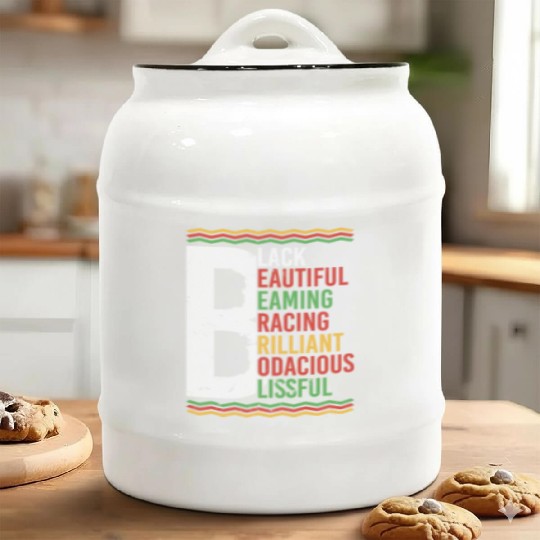 Black Beautiful Beaming Bracing Brilliant Ceramic Cookie Jars