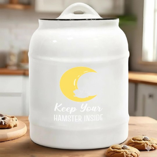 Keep Hamster Inside Pet Lover Gift Ceramic Cookie Jars