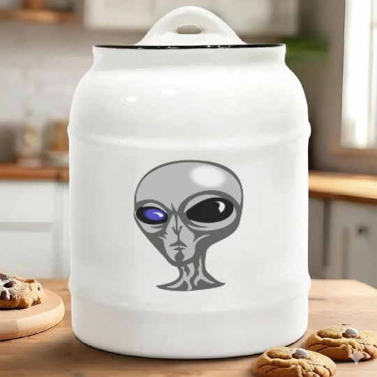 Roswell New Mexico Grey Alien Ceramic Cookie Jars