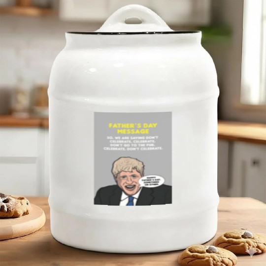Boris Johnson Fathers Day Message Greeting Card Ceramic Cookie Jars