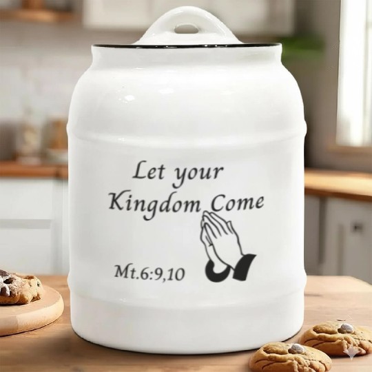 Let your Kingdom come design Ceramic Cookie Jars