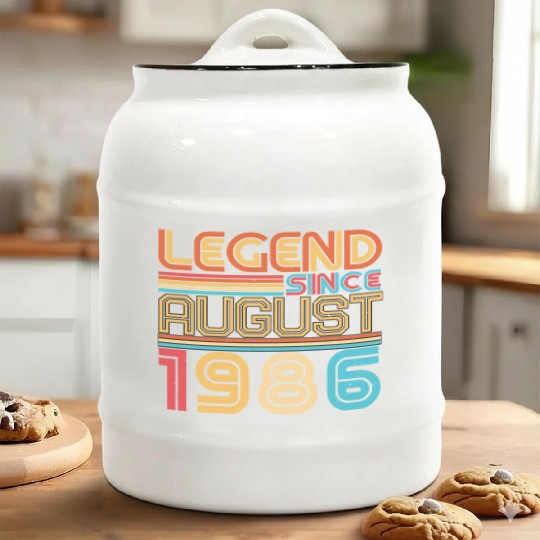 Birthday Greeting For August 1986 Ceramic Cookie Jars