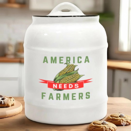 America Needs Farmers Ceramic Cookie Jars - Gifts For Farmers