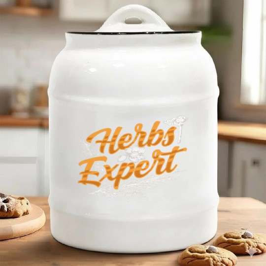 Herbs Expert Herbalism Herb Herbalist Gardening Ceramic Cookie Jars