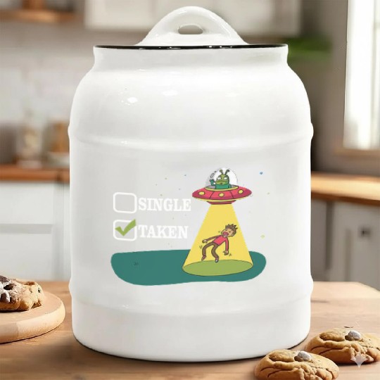 Abduct Horror Green Ceramic Cookie Jars