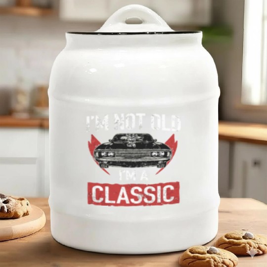 I'M Not Old I'M A Classic Car Hot Rod Lover Ceramic Cookie Jars