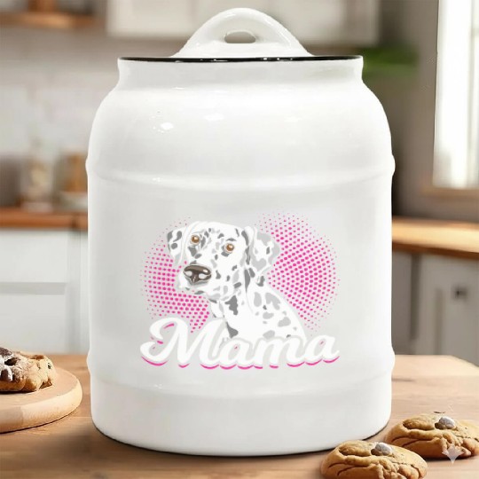 Mama Dalmatian Dog Lover Ceramic Cookie Jars