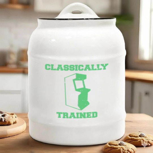 Classically Trained | Arcade player Ceramic Cookie Jars