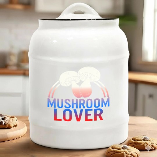 Fungi Ceramic Cookie Jars, The Mushroom Lover Ceramic Cookie Jars, Funny