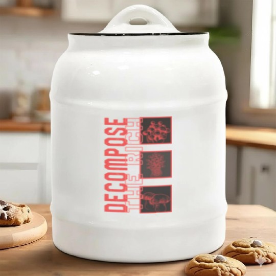 Fungi Ceramic Cookie Jars, Decompose The Rich Ceramic Cookie Jars, Funny