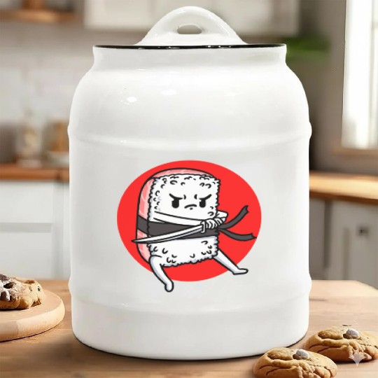 Sushi Samurai For Sushi Lover Ceramic Cookie Jars