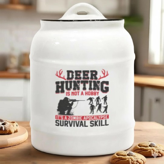 Buck Deer Hunting Hunter Zombie Ceramic Cookie Jars
