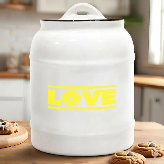 Pickleball Love Matching Retro Vintage Cute Pickle Ceramic Cookie Jars