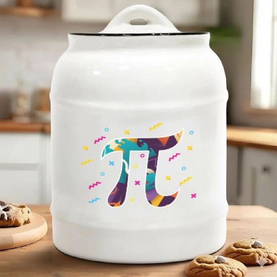Celebrate Pi Day Math Geek Teacher Ceramic Cookie Jars