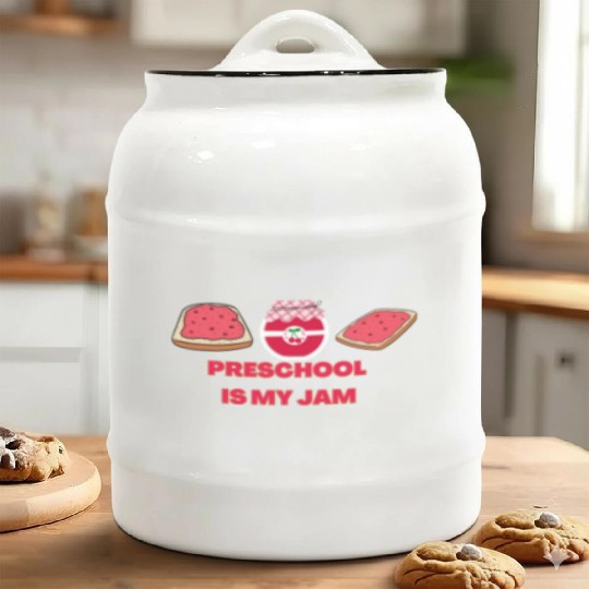 Team Preschool Is My Jam Pre-K Teacher Student Ceramic Cookie Jars