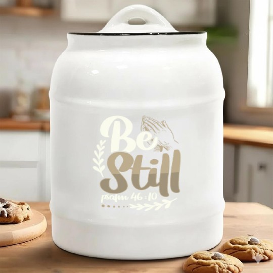 Christianity Be Still Psalm 46 10 Christian Gift Ceramic Cookie Jars
