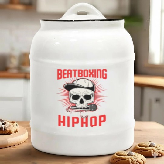 Beatboxing Hip Hop Musical Style Vocal Percussion Ceramic Cookie Jars