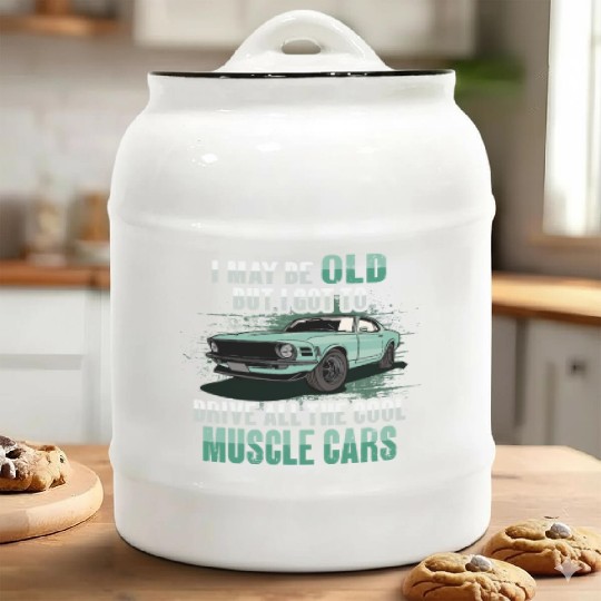 I maybe old muscle car for Classic Race Car Lover Ceramic Cookie Jars