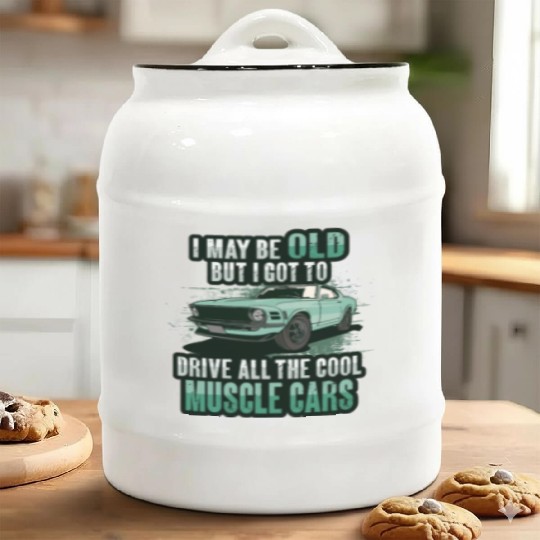 I maybe old muscle car for Classic Race Car Lover Ceramic Cookie Jars