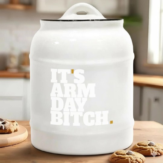 arm day gym Ceramic Cookie Jars