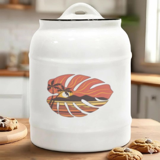 Summer Time , Beach Vibes Ceramic Cookie Jars