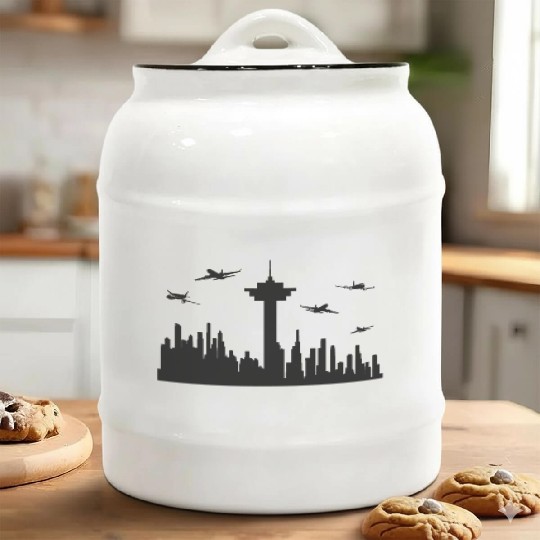 Air Traffic Controller Aircraft Aviation Aviator Ceramic Cookie Jars