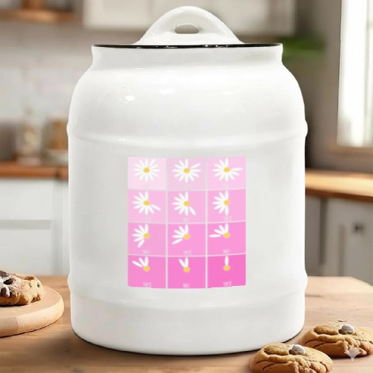 Daisy Game Cute Flower Ceramic Cookie Jars