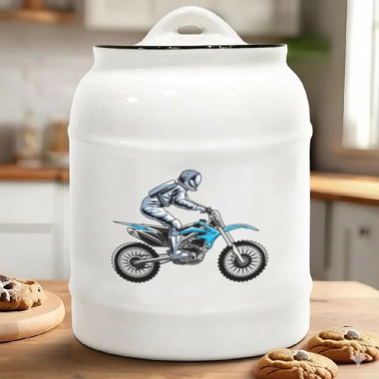 Dirt Bike MX Motocross Supercross Ceramic Cookie Jars