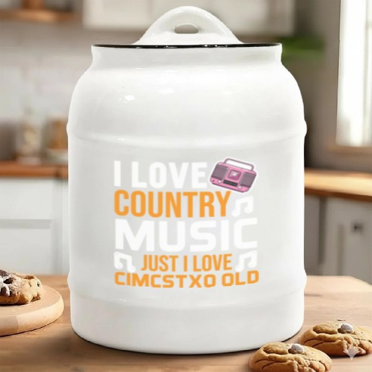 I love Country Music Ceramic Cookie Jars