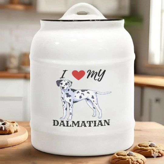 I Love My Dalmatian Ceramic Cookie Jars