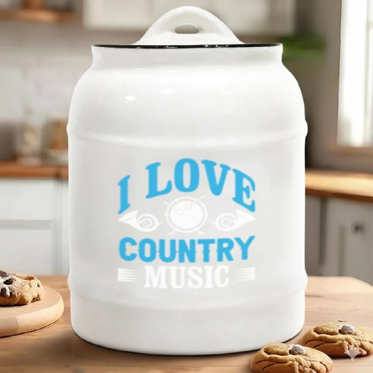 I love Country Music Ceramic Cookie Jars