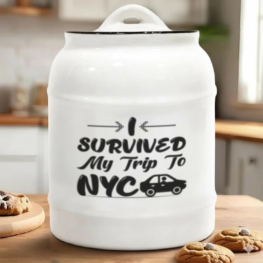 I Survived My Trip To NYC Ceramic Cookie Jars Design